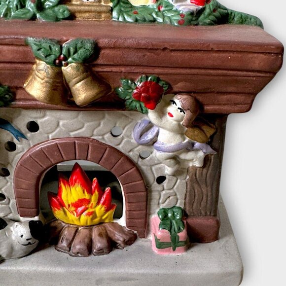 Vintage Porcelain Mantle Fireplace Candle Holder W/ Box Gift Collection Holiday - Picture 4 of 8
